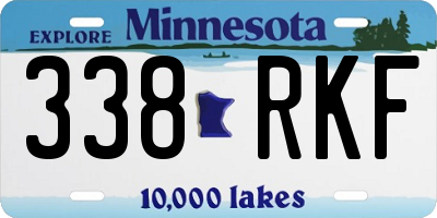 MN license plate 338RKF