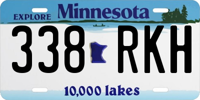 MN license plate 338RKH