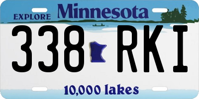 MN license plate 338RKI