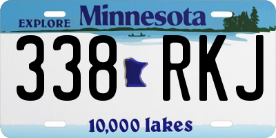 MN license plate 338RKJ