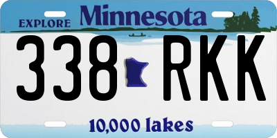 MN license plate 338RKK
