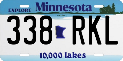 MN license plate 338RKL
