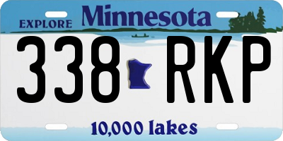 MN license plate 338RKP