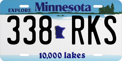 MN license plate 338RKS