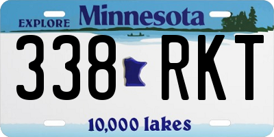 MN license plate 338RKT