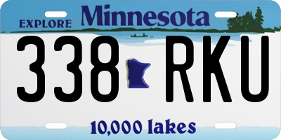 MN license plate 338RKU