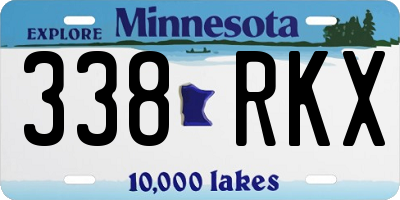 MN license plate 338RKX