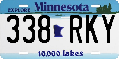 MN license plate 338RKY