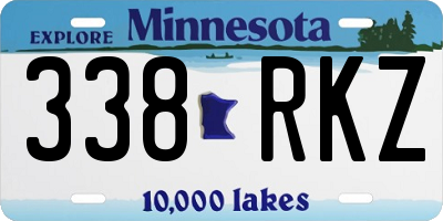 MN license plate 338RKZ