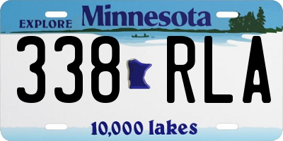 MN license plate 338RLA