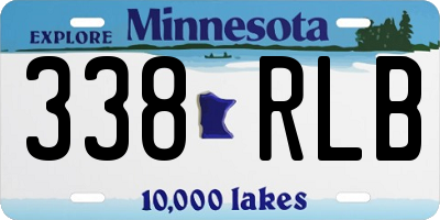 MN license plate 338RLB