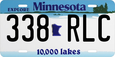 MN license plate 338RLC