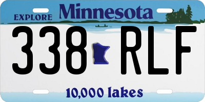 MN license plate 338RLF