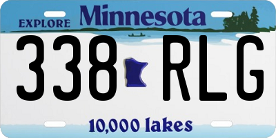 MN license plate 338RLG