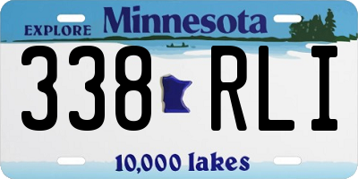 MN license plate 338RLI