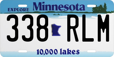 MN license plate 338RLM