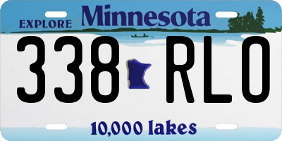 MN license plate 338RLO