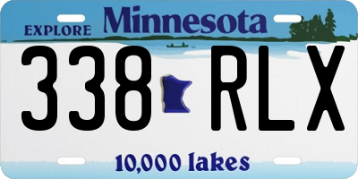 MN license plate 338RLX