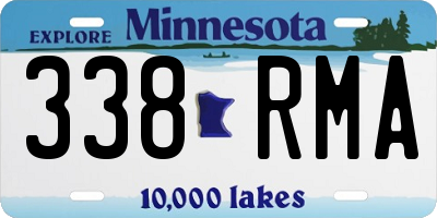 MN license plate 338RMA