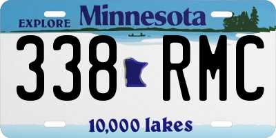 MN license plate 338RMC