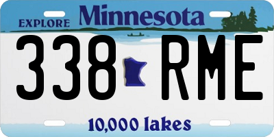 MN license plate 338RME