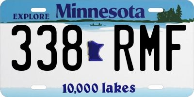 MN license plate 338RMF