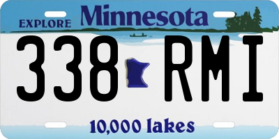 MN license plate 338RMI