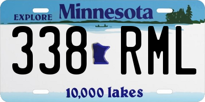 MN license plate 338RML