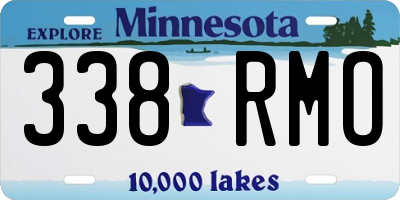 MN license plate 338RMO