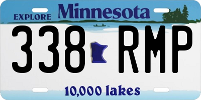 MN license plate 338RMP