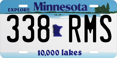MN license plate 338RMS