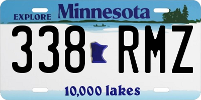 MN license plate 338RMZ