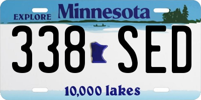 MN license plate 338SED