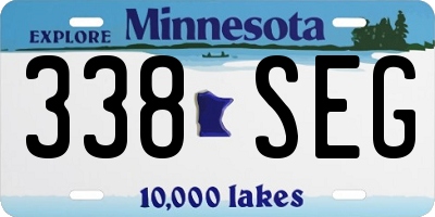 MN license plate 338SEG