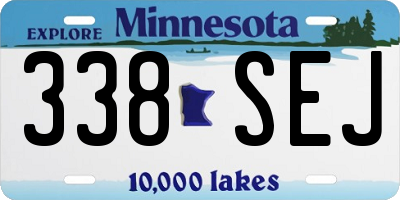 MN license plate 338SEJ