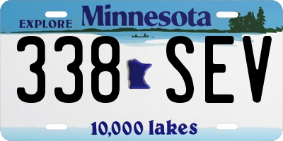 MN license plate 338SEV