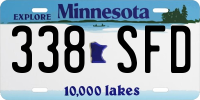 MN license plate 338SFD