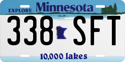 MN license plate 338SFT