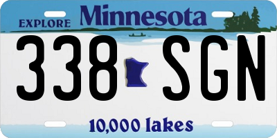 MN license plate 338SGN
