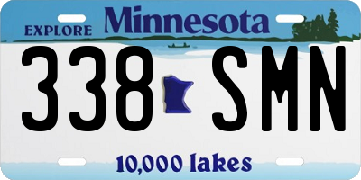MN license plate 338SMN