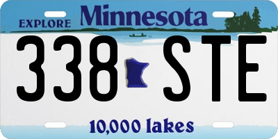 MN license plate 338STE
