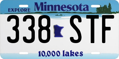 MN license plate 338STF