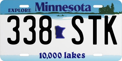 MN license plate 338STK
