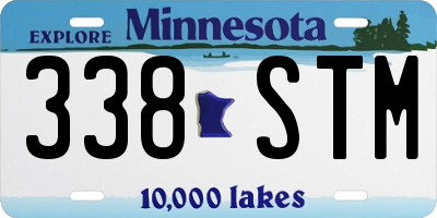 MN license plate 338STM