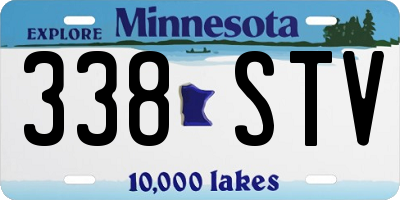 MN license plate 338STV