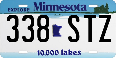 MN license plate 338STZ