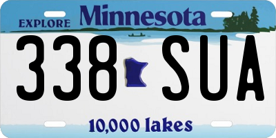 MN license plate 338SUA