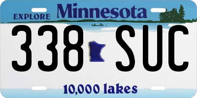 MN license plate 338SUC