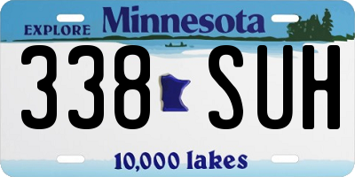 MN license plate 338SUH