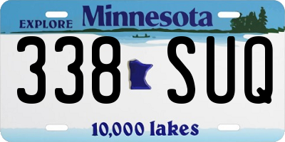 MN license plate 338SUQ